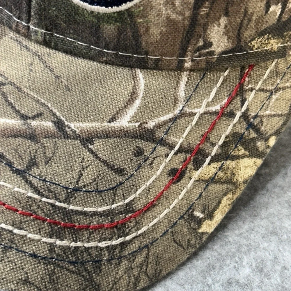 Realtree Antler Logo Men Camo Realtree Trucker Hat American Flag Mesh OSFM